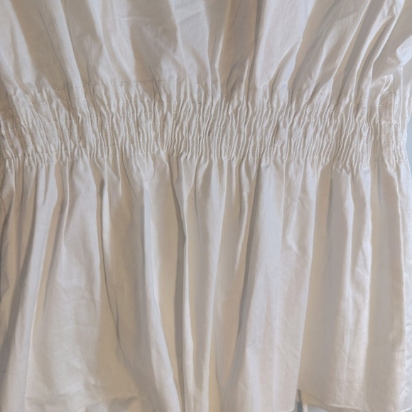 MKM Designs Womens Size M Blouse Wrap Tie Ruffle Lace Trim V-Neck Puff Sleeves - Picture 10 of 15